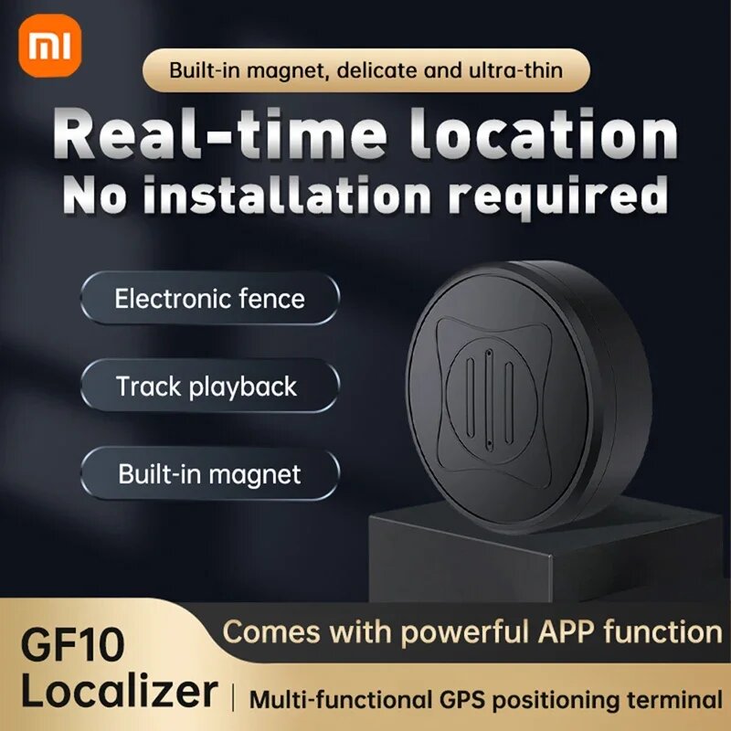 Трекеры И Медальоны Для Животных Xiaomi Xiaomi GPS трекер сильный магнитный автомобильный анти-потерянный прибор для домашних животных детская сумка стеллаж умный искатель локатор аксессуары для Android IOS, BLACK TRACKER