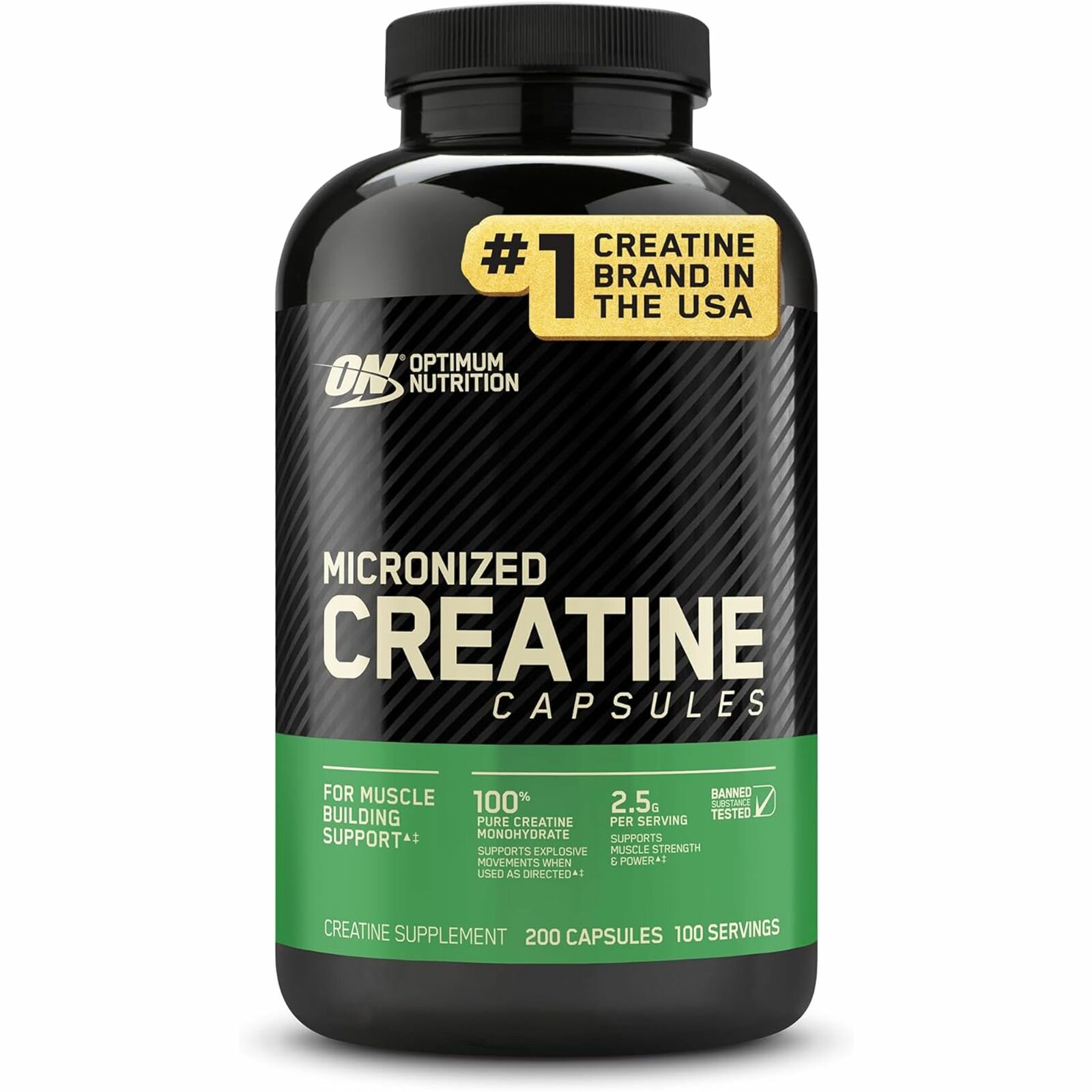 Optimum Nutrition Креатин Micronized Creatine Capsules, 200 капсул