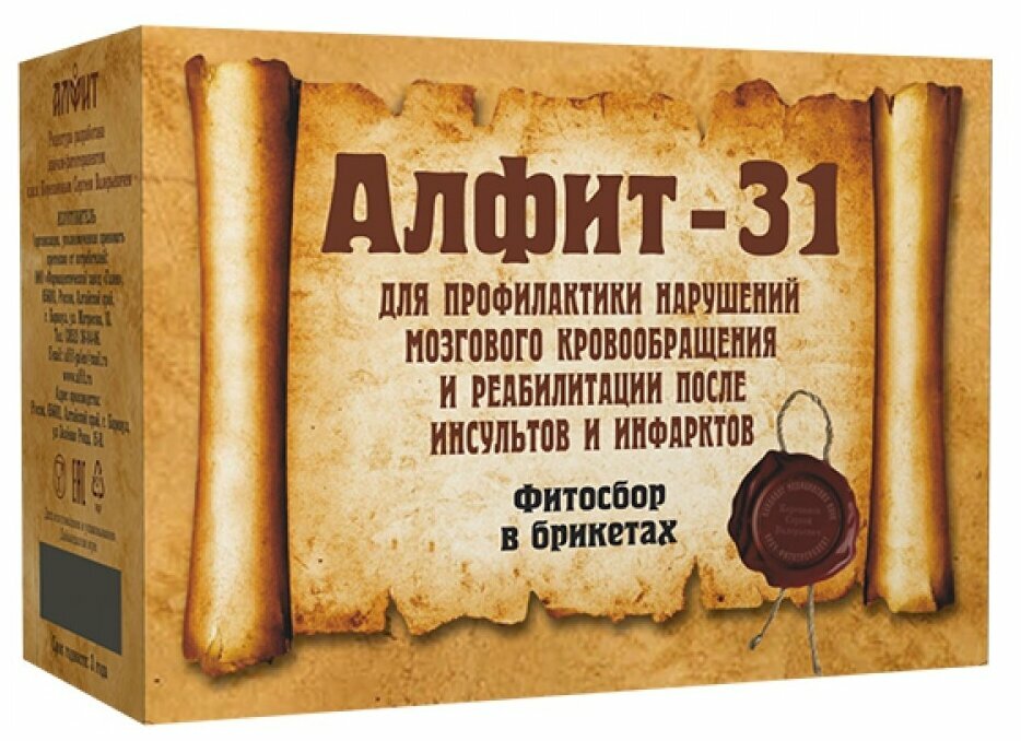 Алфит 31 (Послеинсультный, при нарушении мозгового кровообращения) №60*2гр.