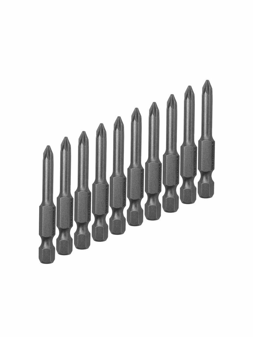 Набор бит PH2х50 10 шт. Vertextools БТ-PH2-50