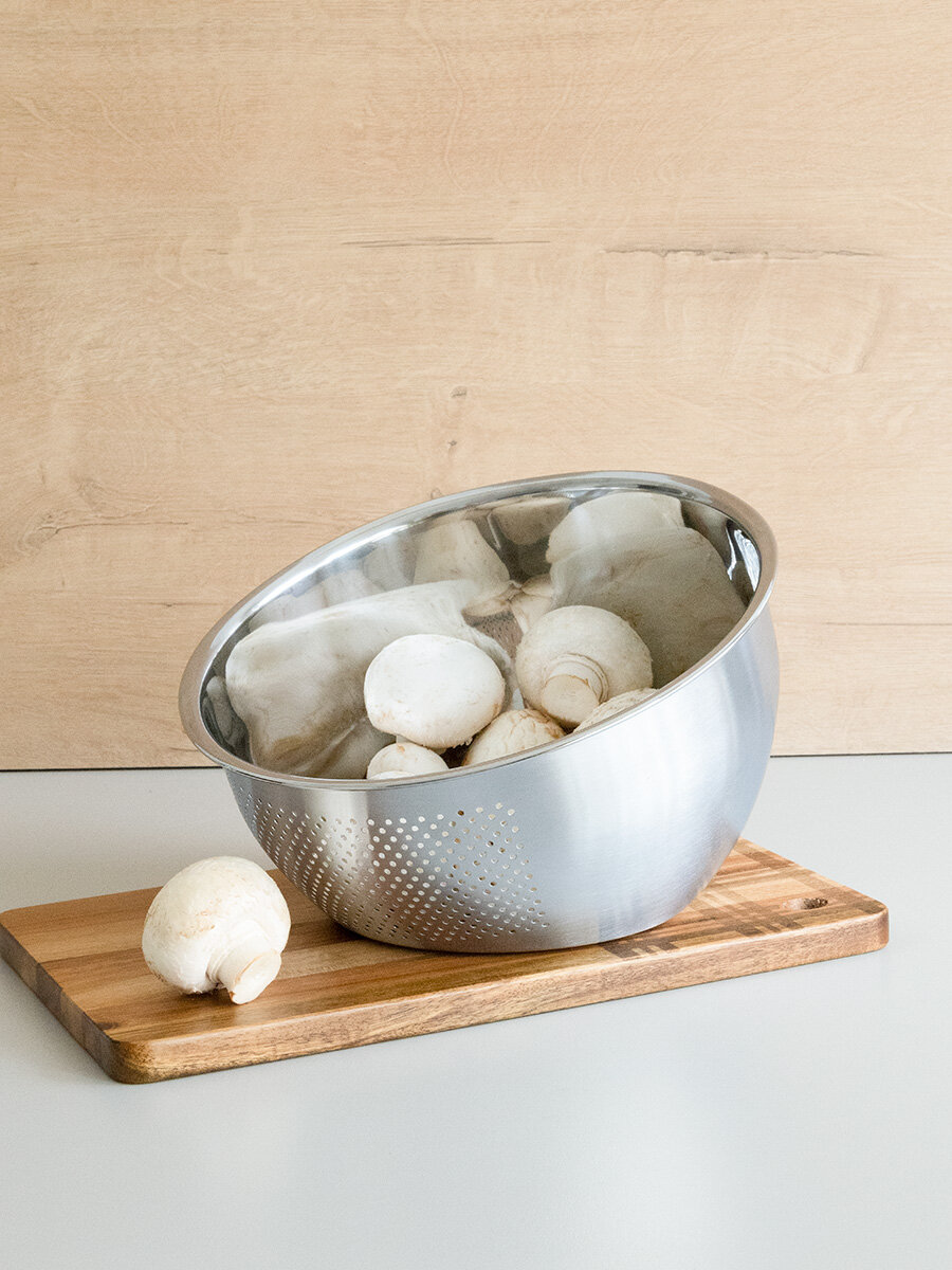 Дуршлаг DeNASTIA 22x15x8см нержавеющая сталь цвет серебристый