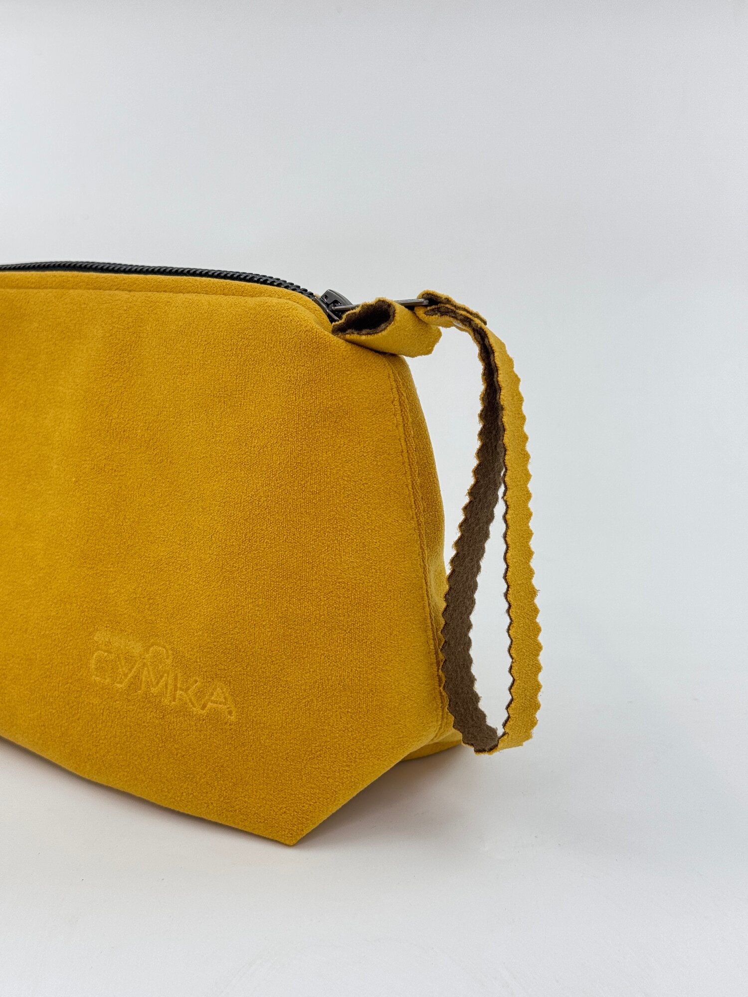 Косметичка ширина: 8 см., высота: 13 см., длина: 24 см., , горчичный — фото 1