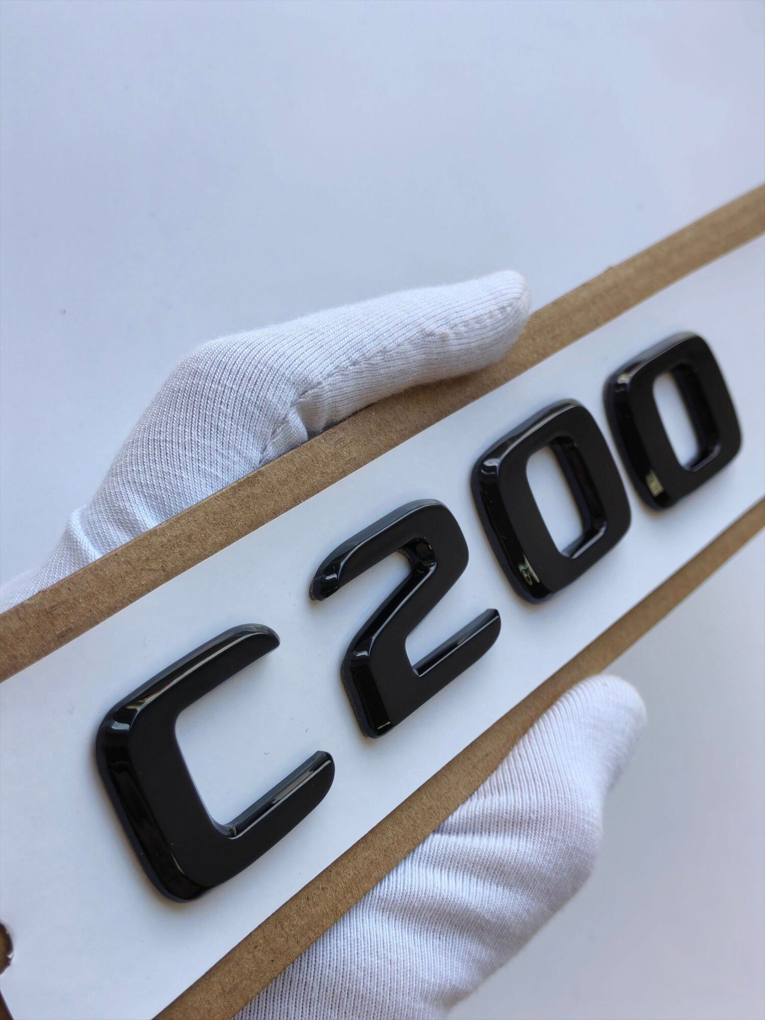 Эмблема C200 на багажник Mercedes, надпись C 200 Мерседес (1 шт.)