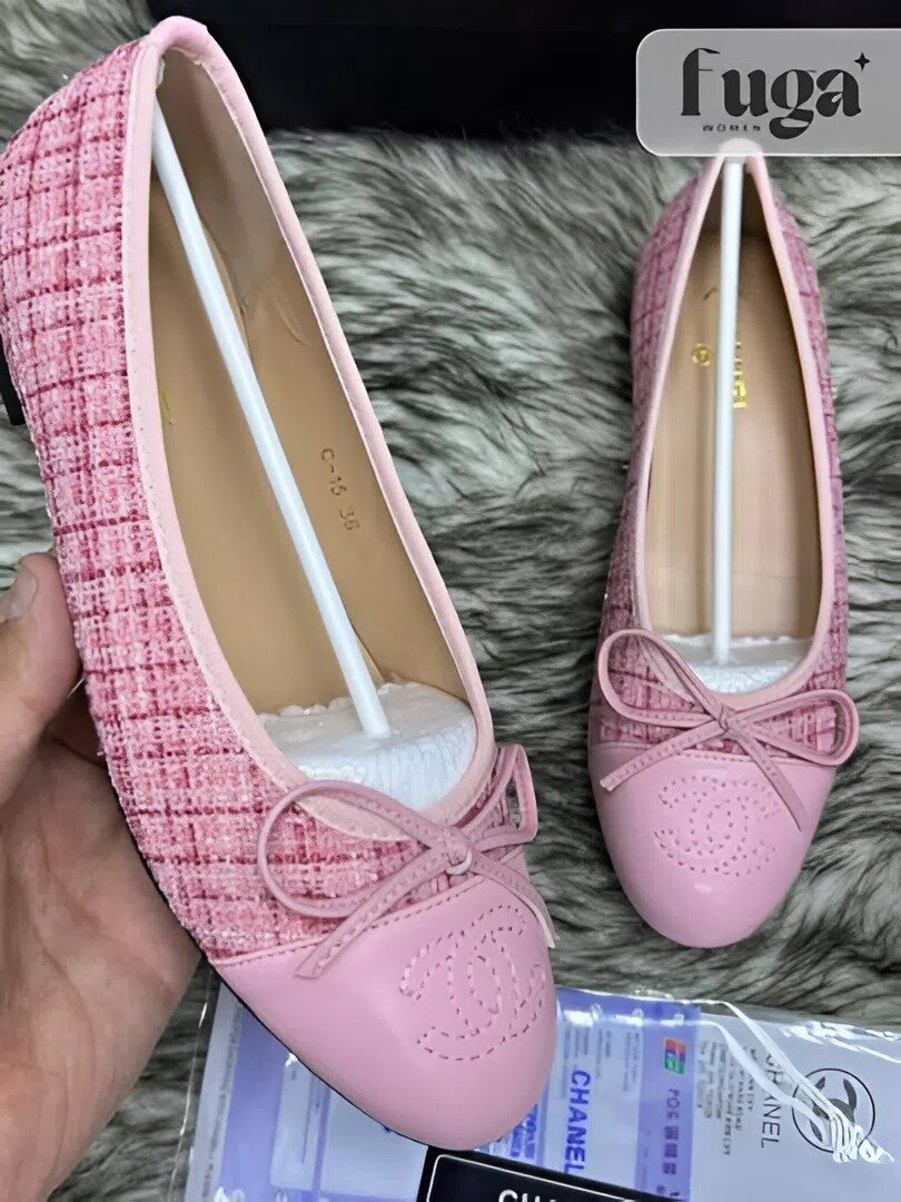 Балетки Chanel линейка, размер 40, розовый