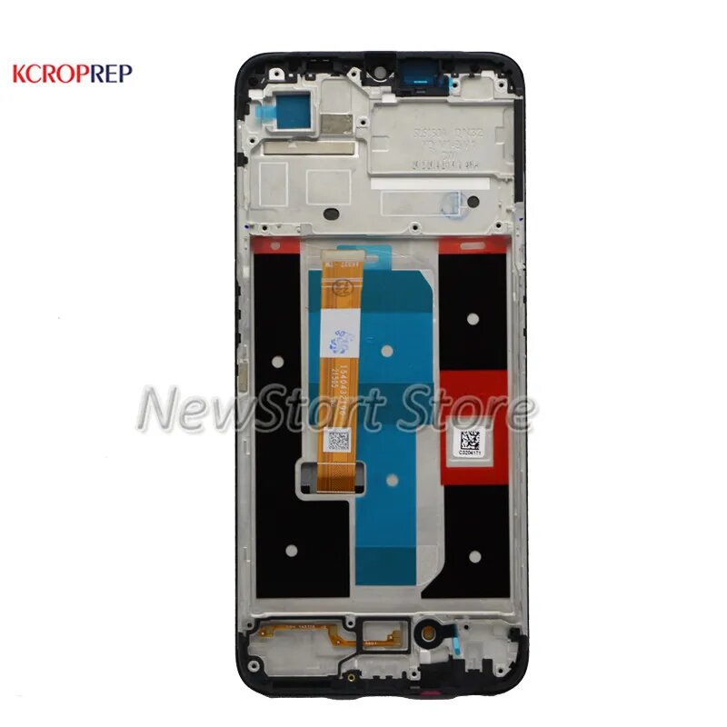 Оригинальный ЖК-дисплей 6,6 дюйма для Realme C35 RMX3511, дисплей, сенсорная панель, дигитайзер в сборе + сменная рамка, Полные Запасные части, black with frame