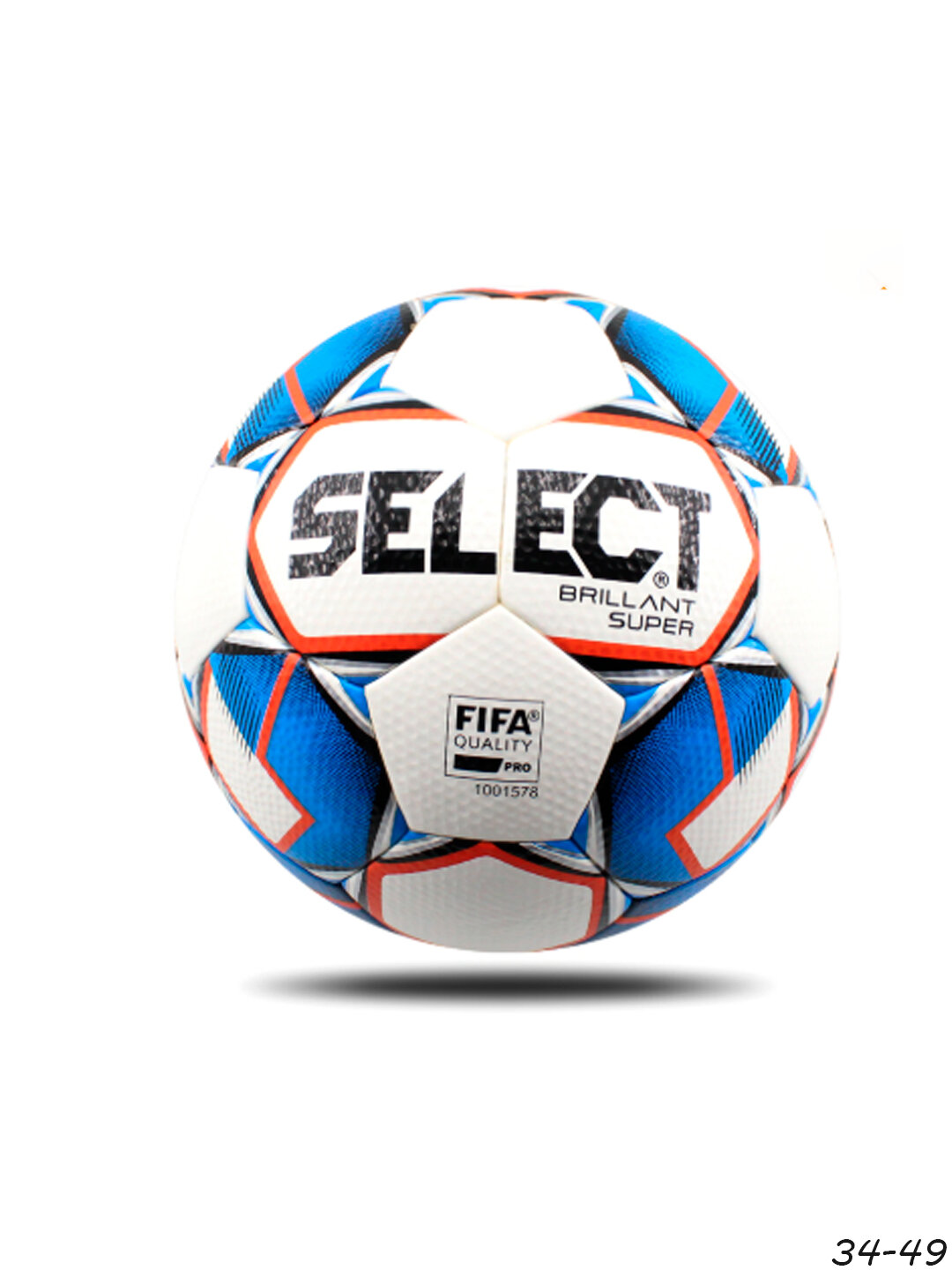 Футбольный мяч SELECT, тренировочный, клееный, 32 панели, 5 размер, красный — фото 1