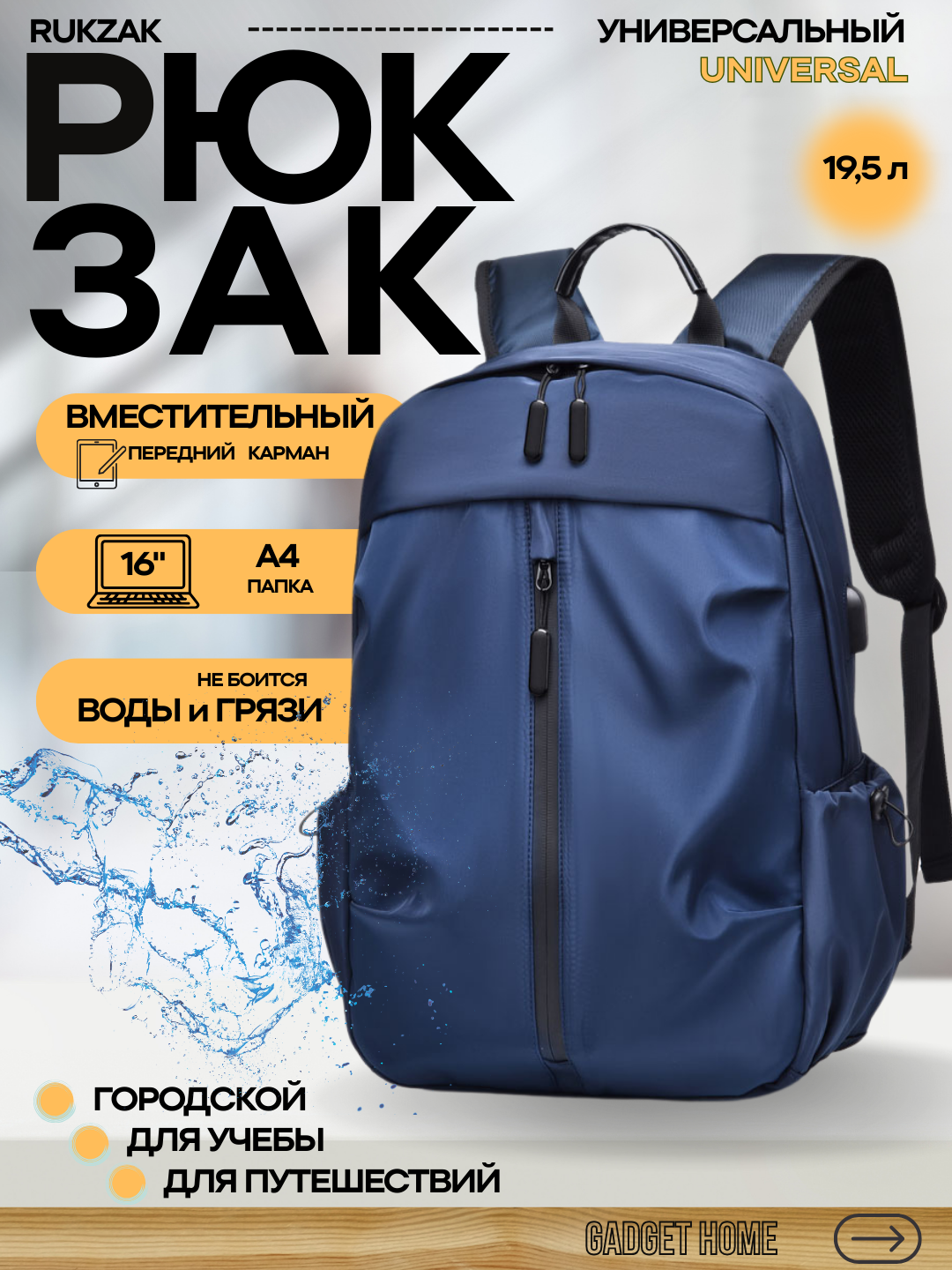 Рюкзак унисекс, для ноутбука, школы, офиса, работы и путешествий, водонепроницаемый 2 модели, 5 видов