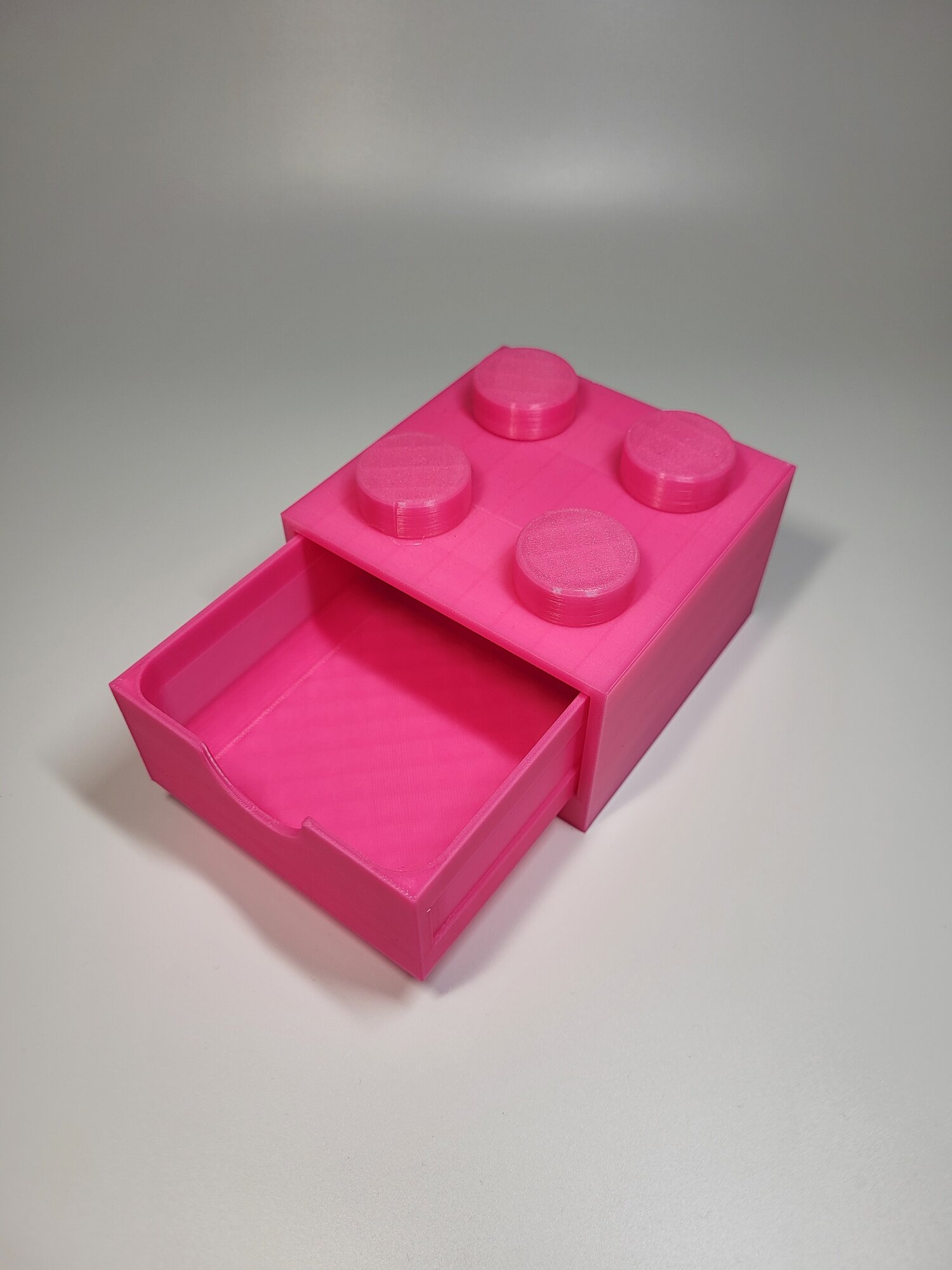 Ящик для хранения "LEGO", PETG, PLA, пластик, выдвижной, розовый, 10x10x7 см