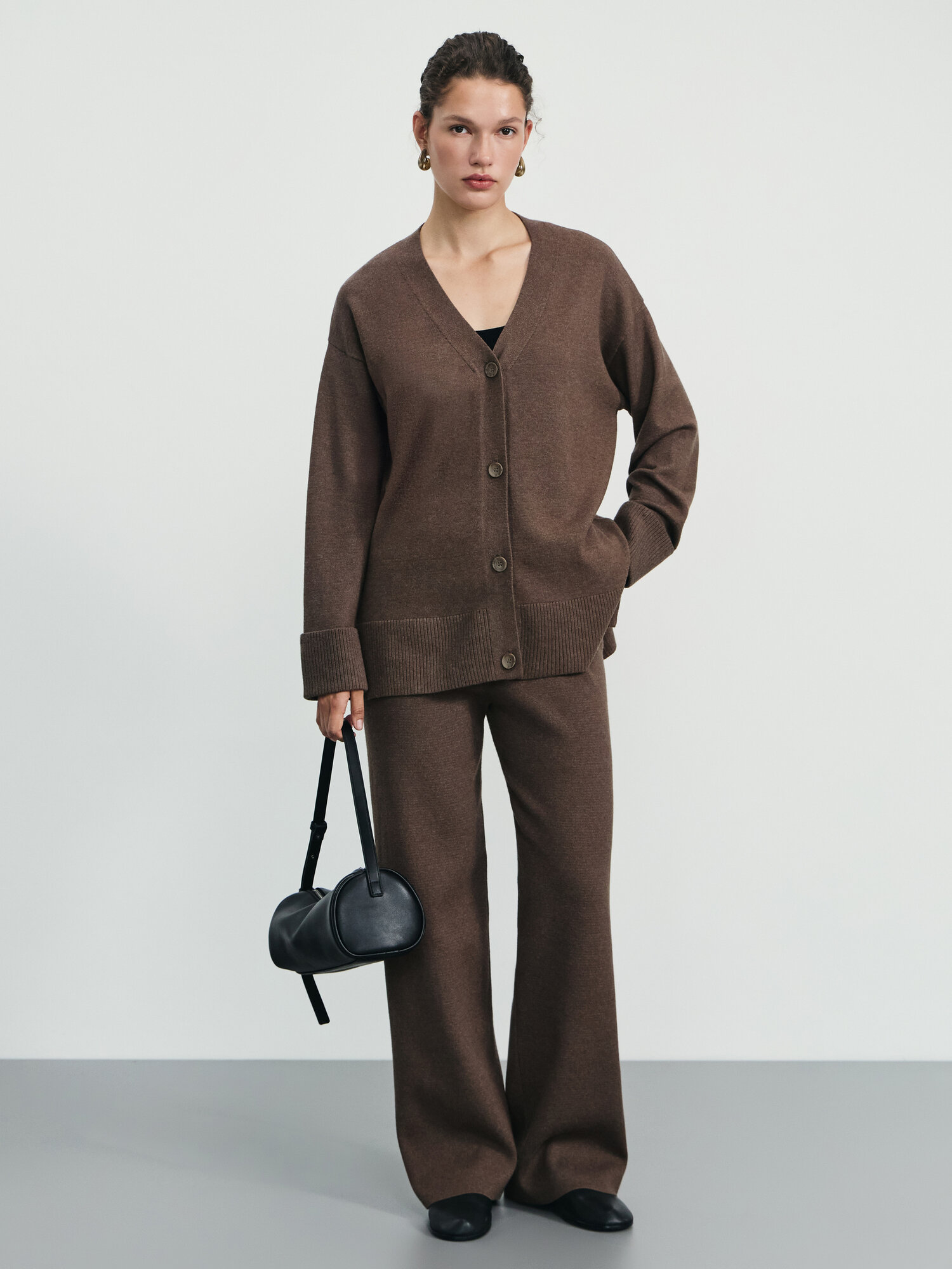 Брюки Zarina, размер M (RU 46), коричневый