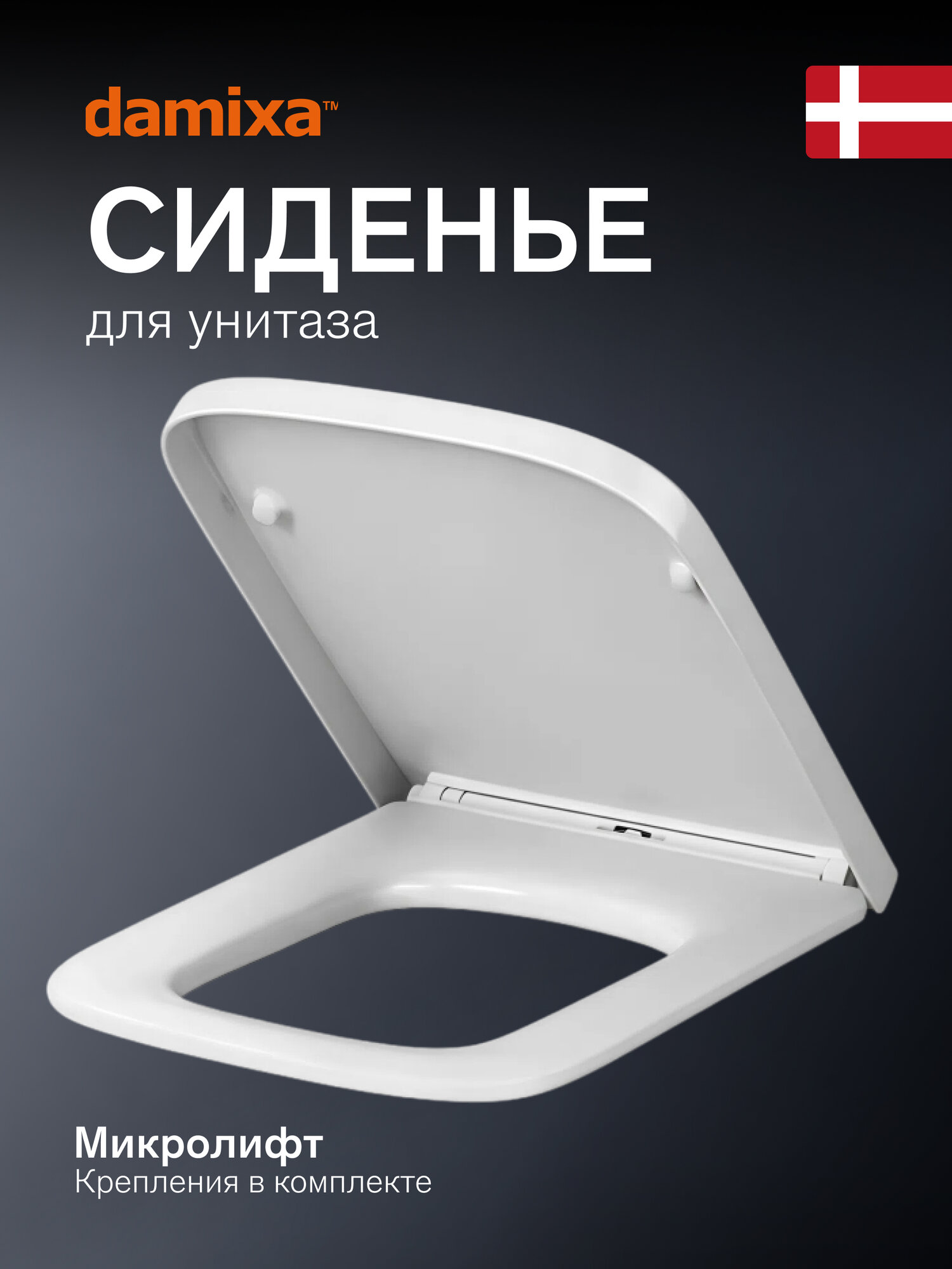 Сиденье для унитаза универсальное с микролифтом быстросъемное с крышкой AM.PM Tetra цвет белый
