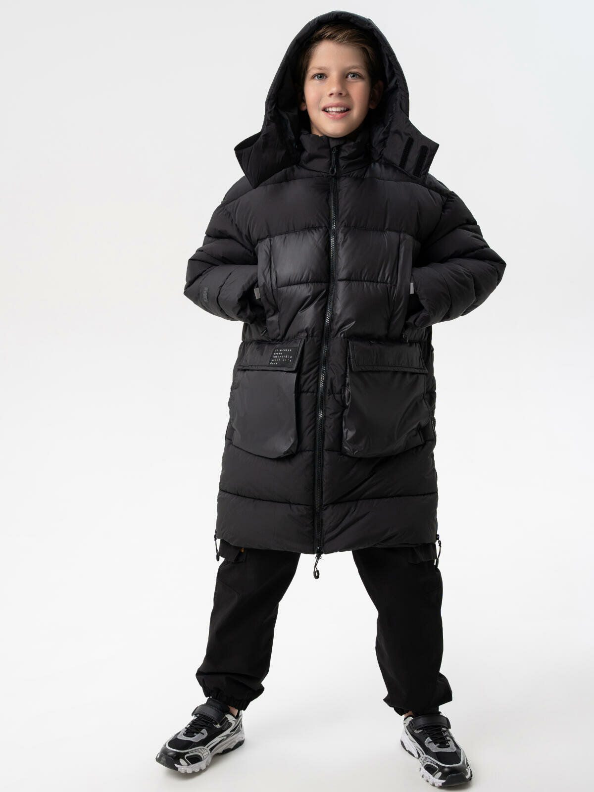 Пальто playToday размер 170 черный