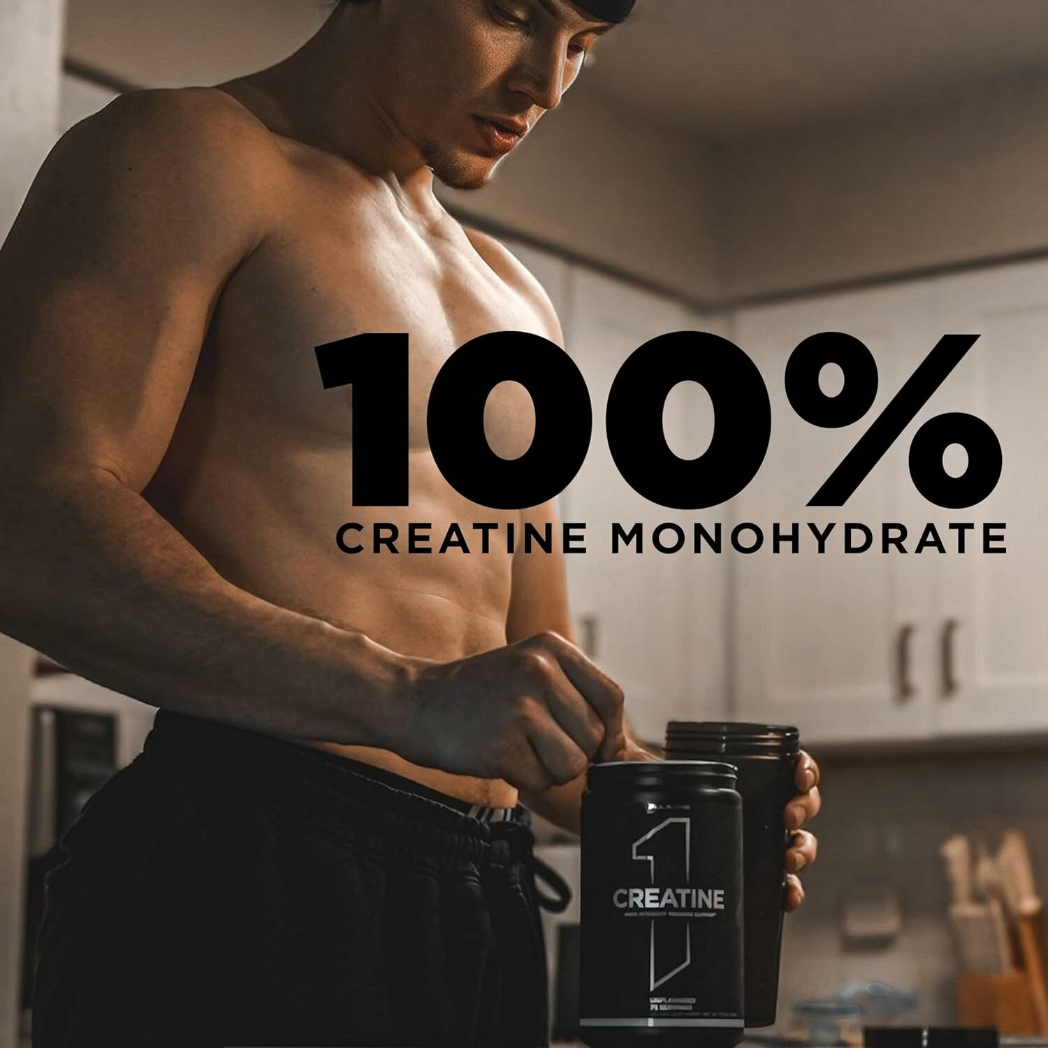 Креатин моногидрат Rule 1 Creatine Monohydrate, 390 г, 75 порций, для мышечного роста — фото 1