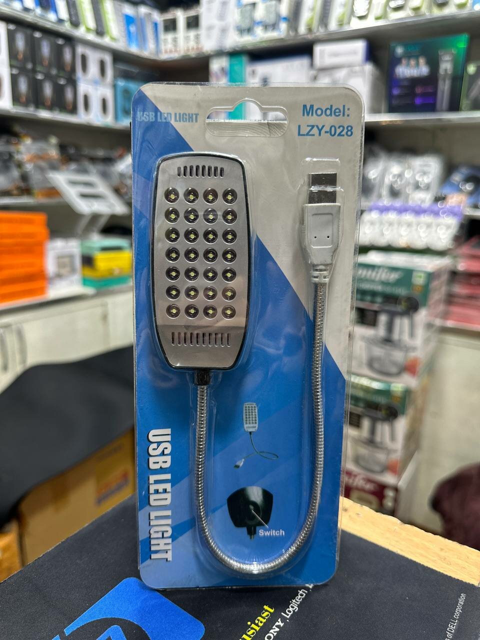 Лампа Infinizy USB LZY 028, светодиодная, для ноутбука, пластик, чёрная