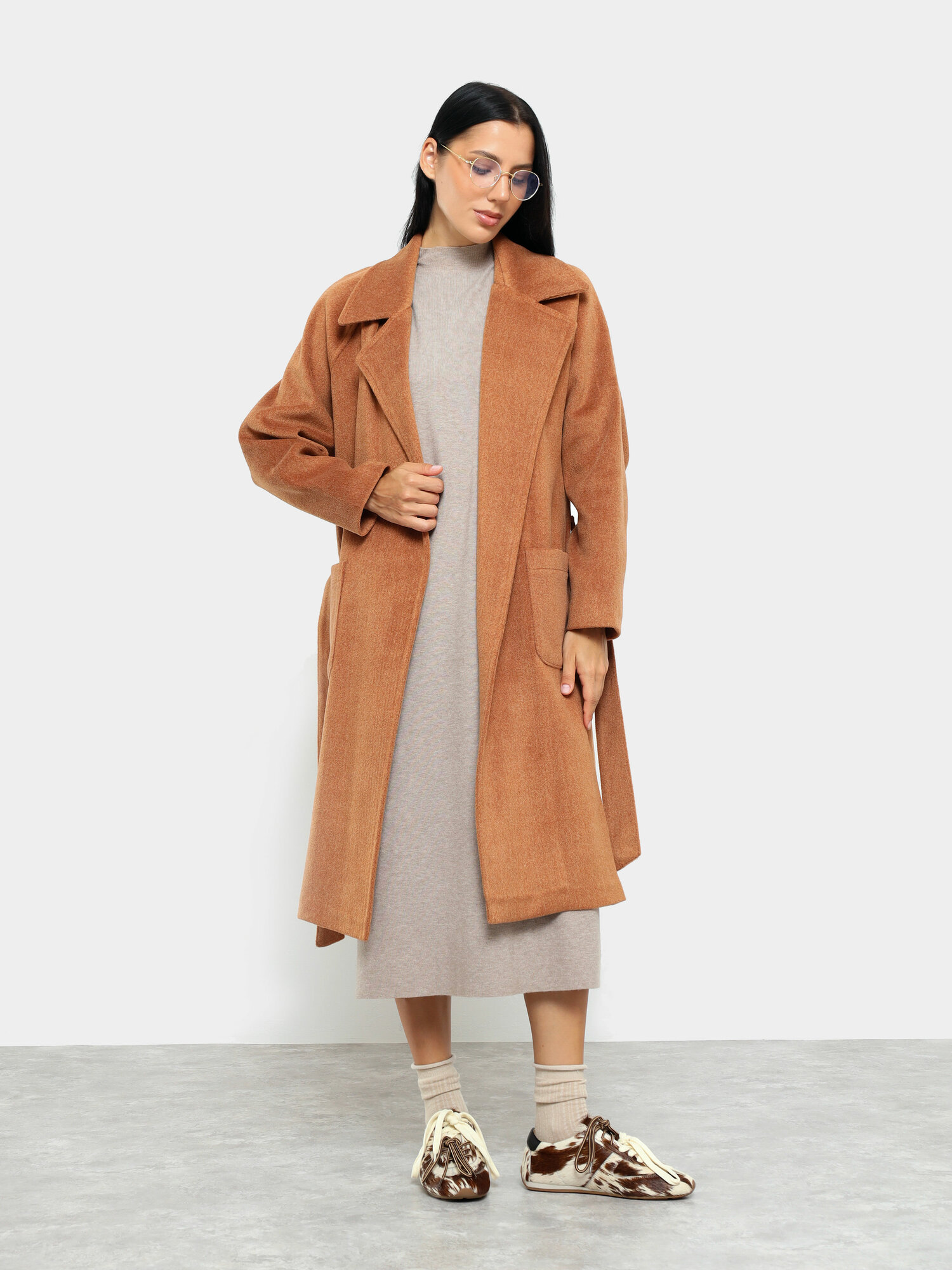 Пальто VITACCI, размер 46, песочный