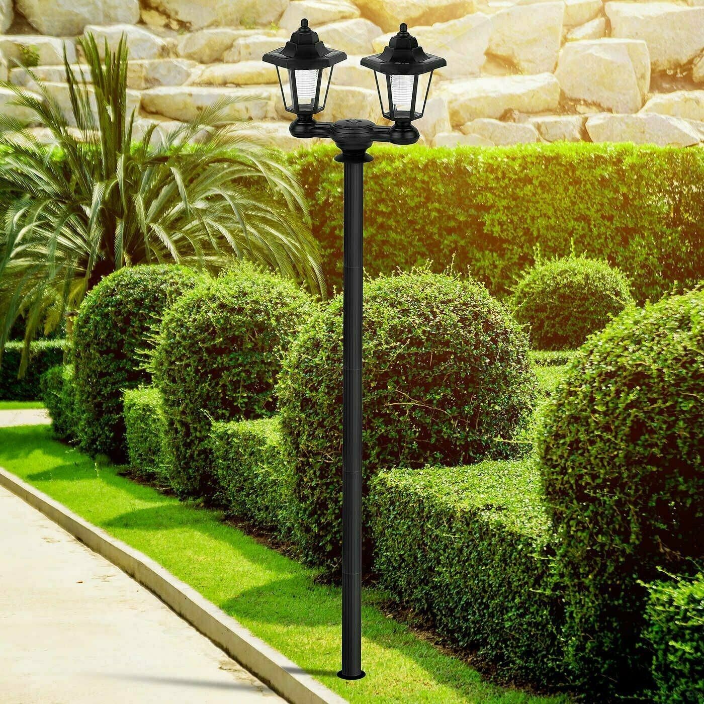 Садовый светильник уличный для дачи ЭРА ERASV01-01 на солнечной батарее / Уличный фонарь светодиодный / Садовый декор