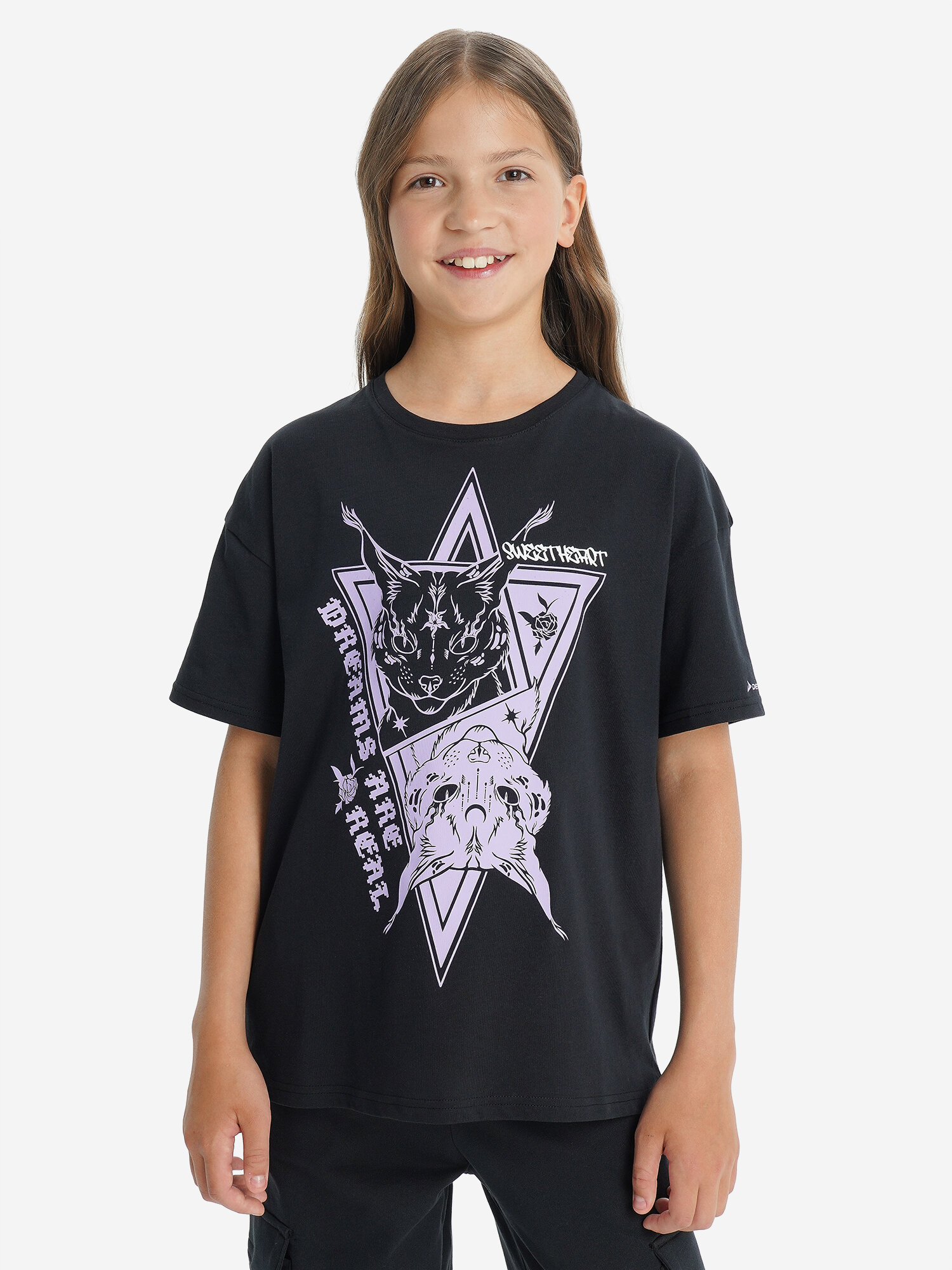 Футболка Demix, размер 158-164, черный — фото 1