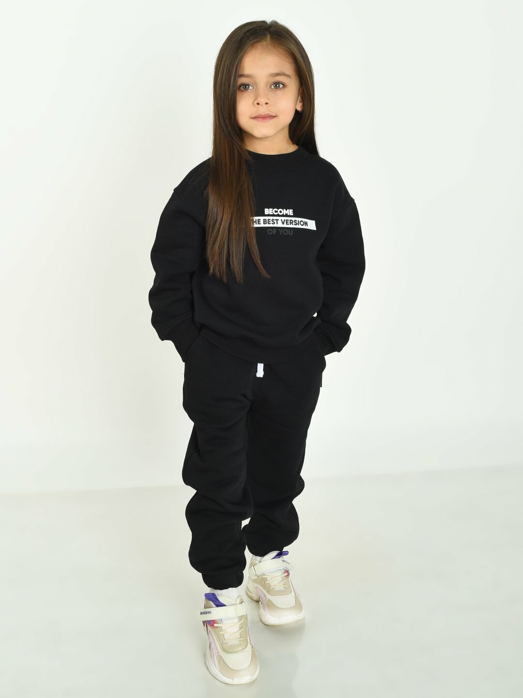 Костюм спортивный , размер 158, черный — фото 1