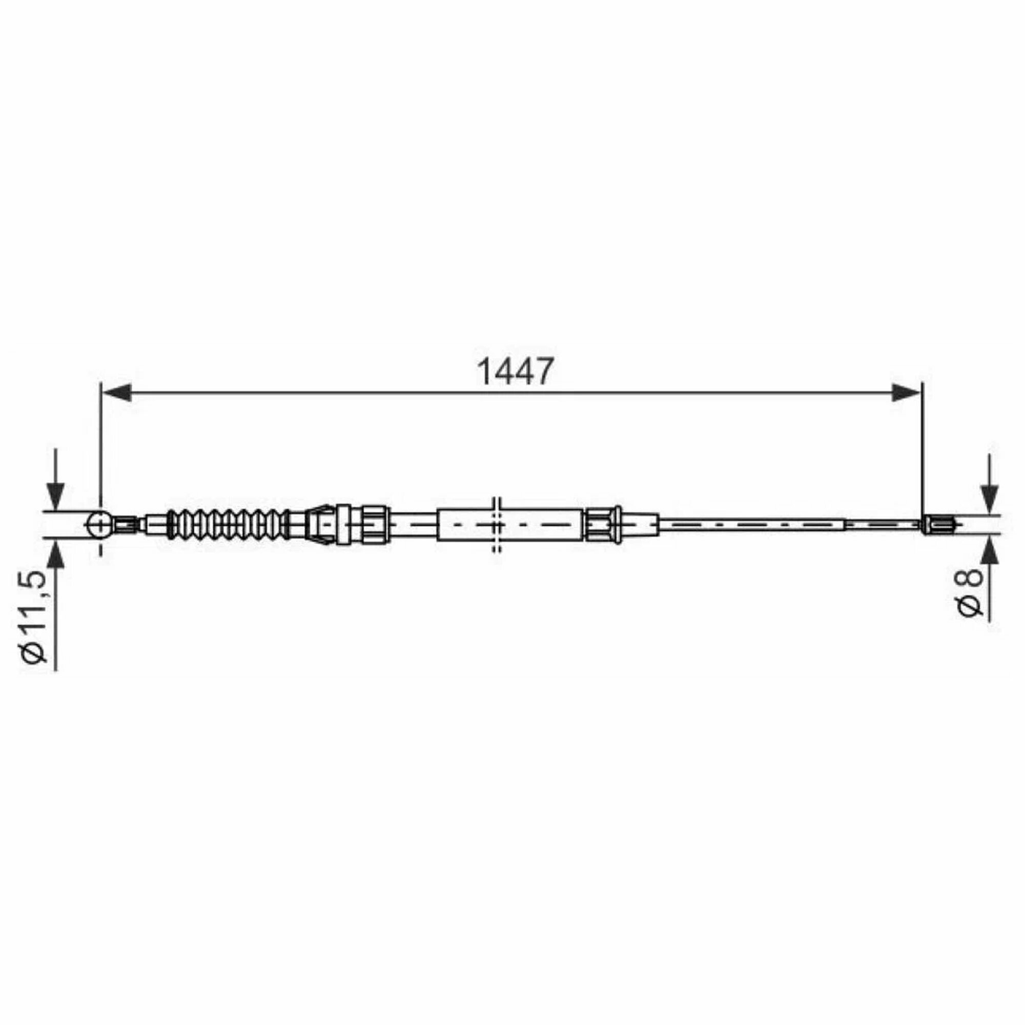 Трос руч. тормоза AUDI A3/VW BORA GOLF IV NEW BEETL 1987477958