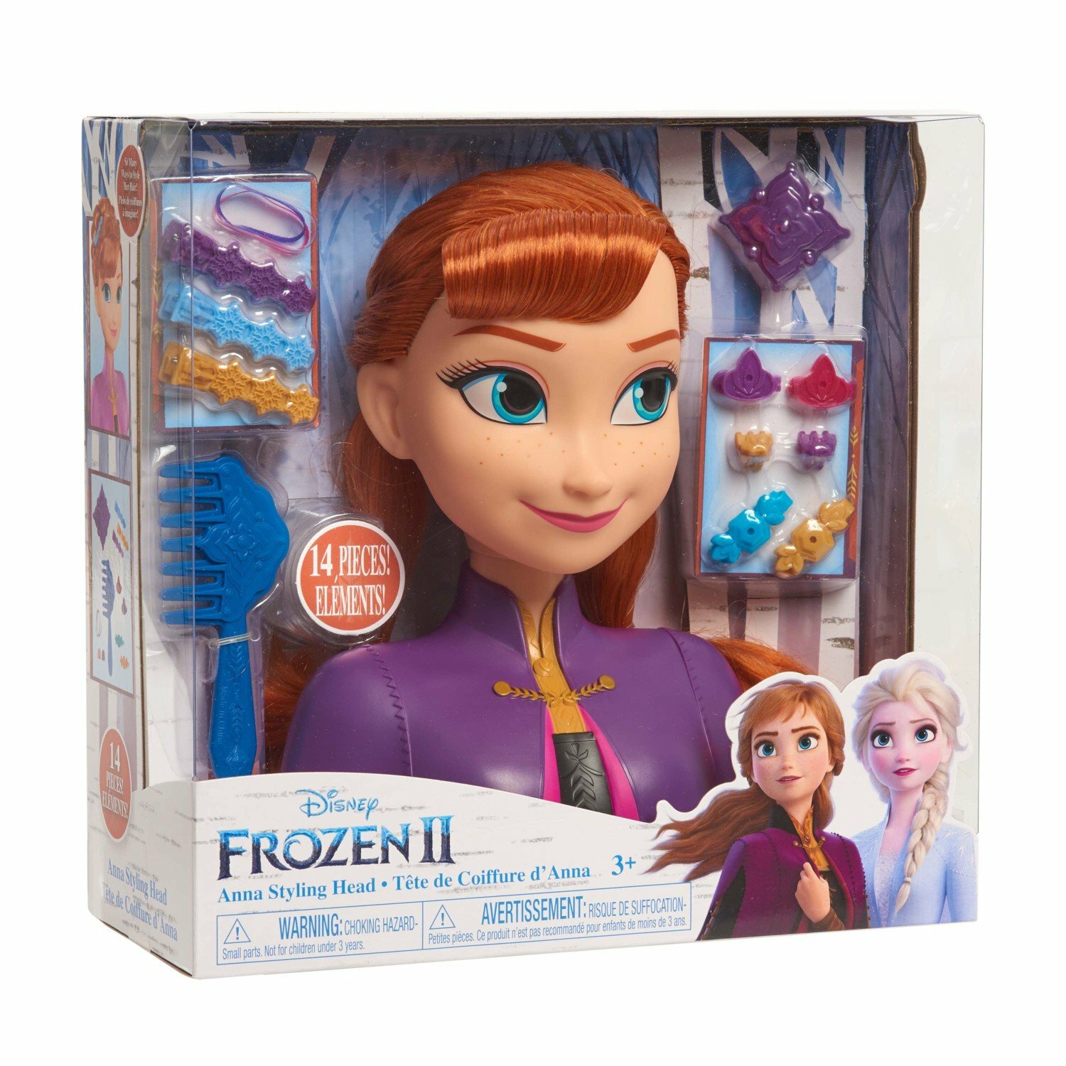 Набор для создания образа "Холодное сердце 2" Disney, торс базовый, Анна, с расческой и аксессуарами