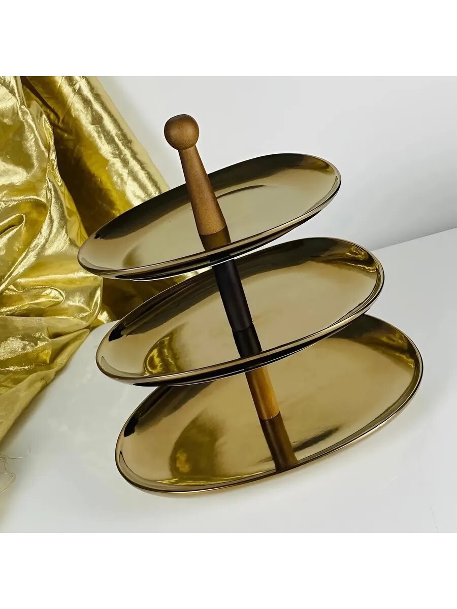 Трехъярусная этажерка Lenardi 32/28/24см фарфор