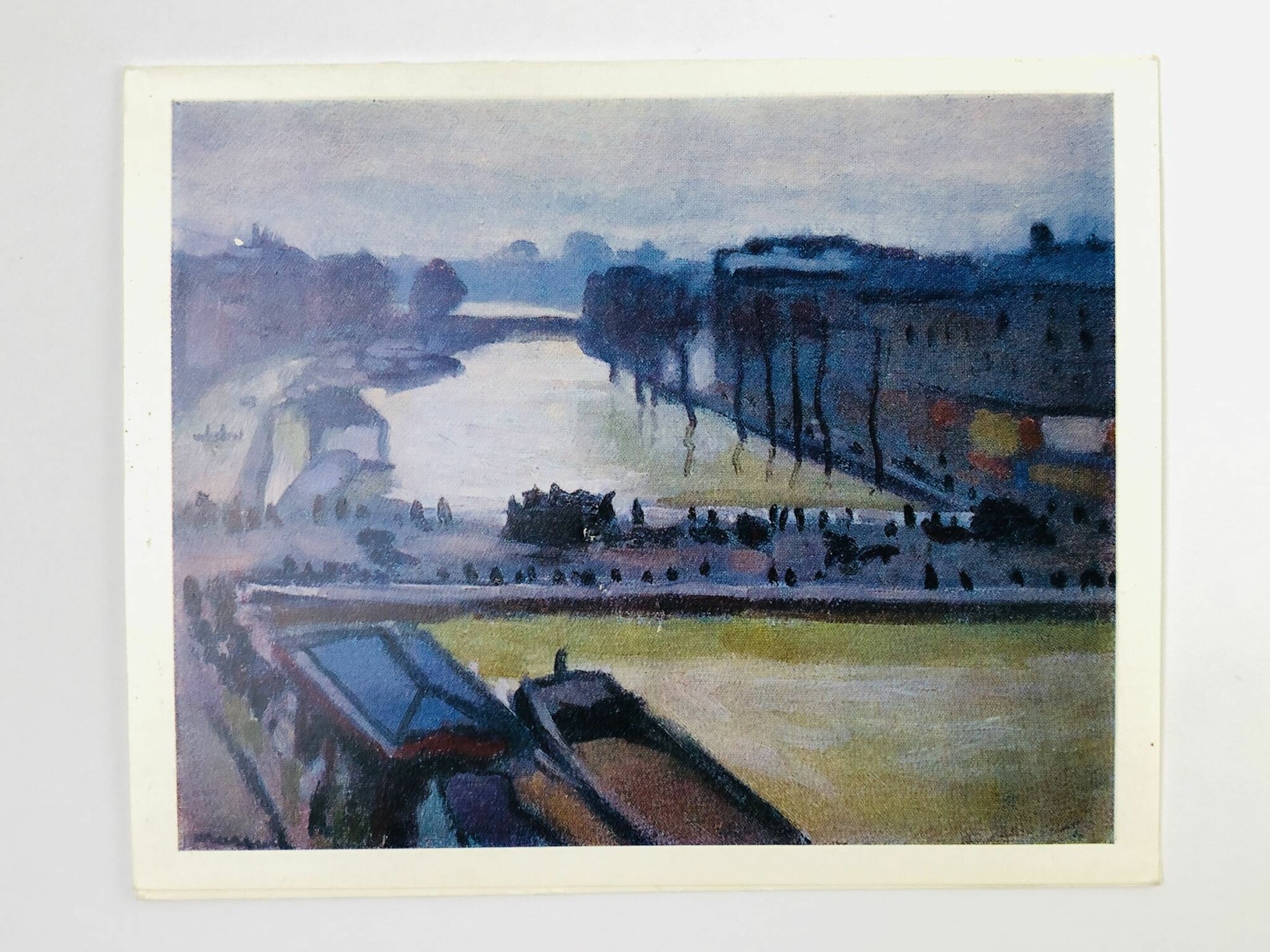 Альбер Марке. Наводнение в Париже. Открытка двухсторонняя