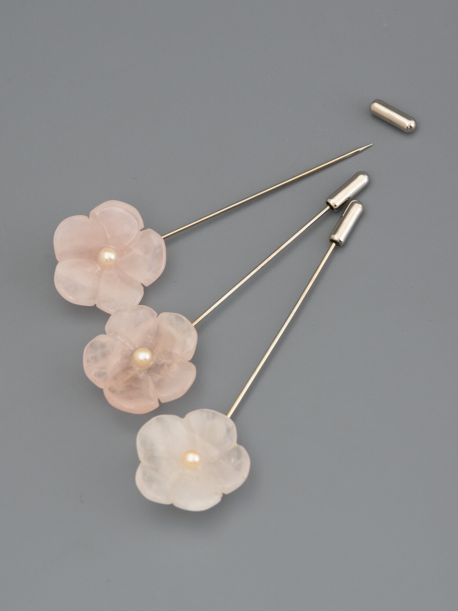 Брошь ЖемАрт, кварц, жемчуг пресноводный культивированный, 1 шт. — фото 1