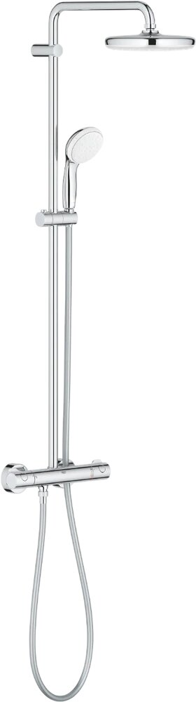 Душевая стойка Grohe Bau System 210 26699000 с тропическим душем со смесителем латунная хром с лейкой немецкая