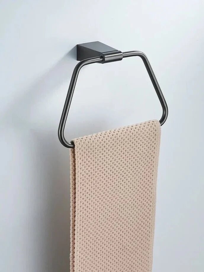 Кольцо для полотенец / держатель для полотенец Shevanik SG5706T оружейная сталь