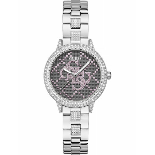 фото Наручные часы guess, серебряный, розовый