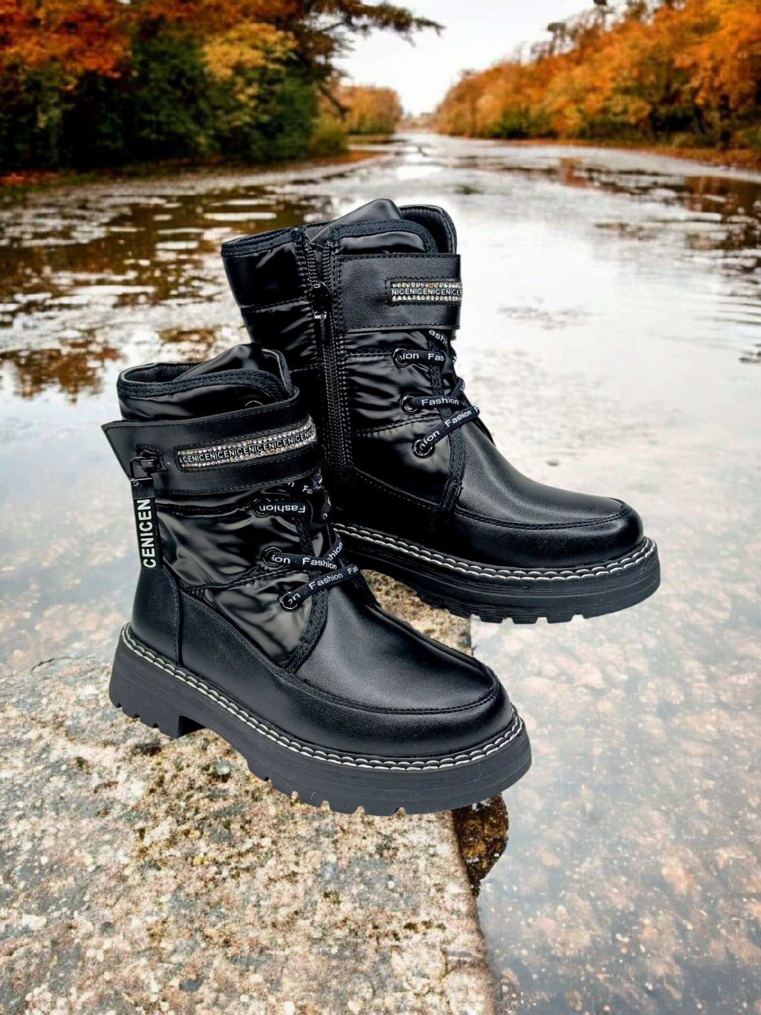 Ботинки, размер 37, черный — фото 1