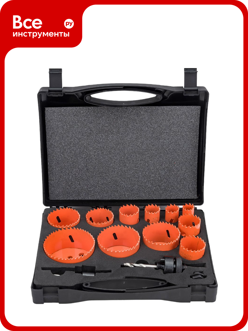 Набор коронок универсальных биметаллических (19-76 мм; 11 шт.) Кратон 1 04 01 003