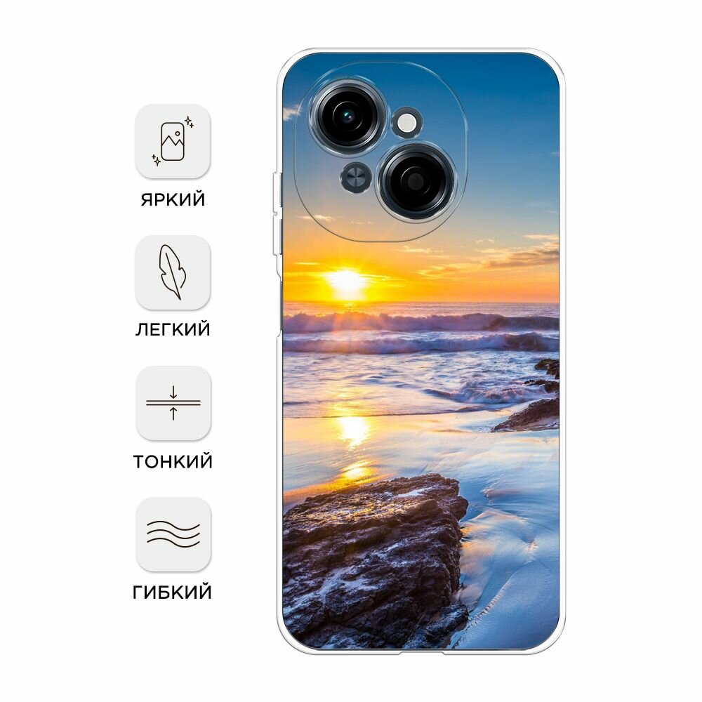 Чехол на Tecno Spark Go 1/Pop 9 / Текно Спарк Go 1/Поп 9 с принтом "Восход 6" — фото 1