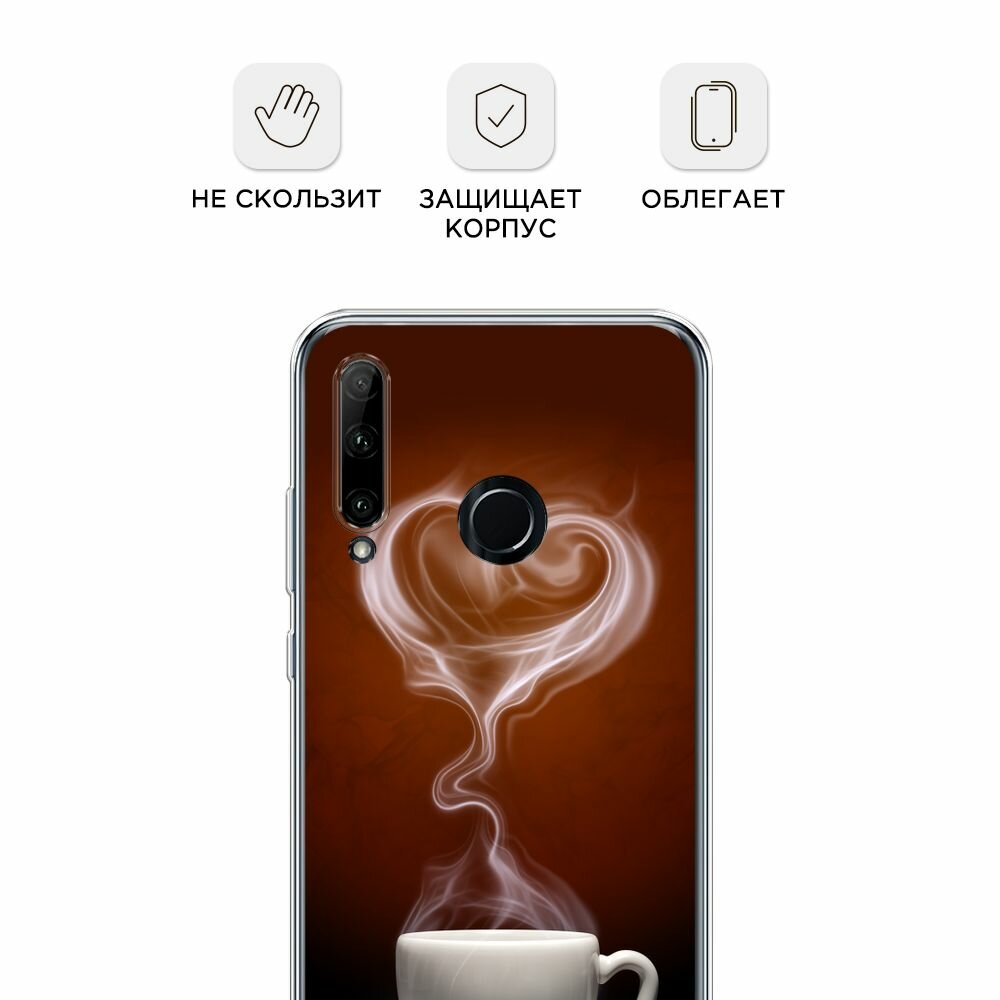 Чехол на Honor 10i/20 Lite 2019/20e/Huawei P Smart Plus 2019 / Хонор 10i с принтом "Кофейная любовь" — фото 1