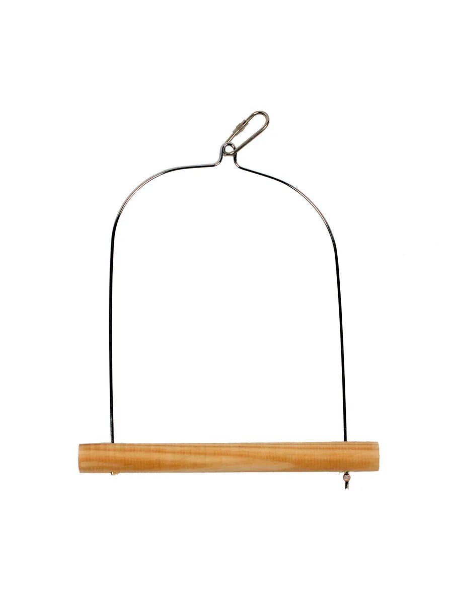 Качели для птиц с деревянным насестом