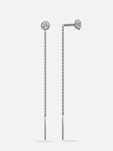 Изображение товара Серьги, серебро, 925 проба, кристаллы Swarovski