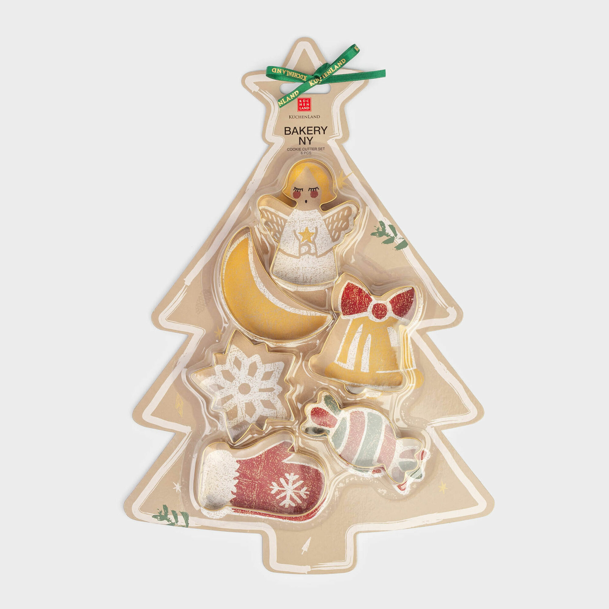 Набор форм для печенья 6 шт сталь золотистый Атрибуты праздника Bakery NY