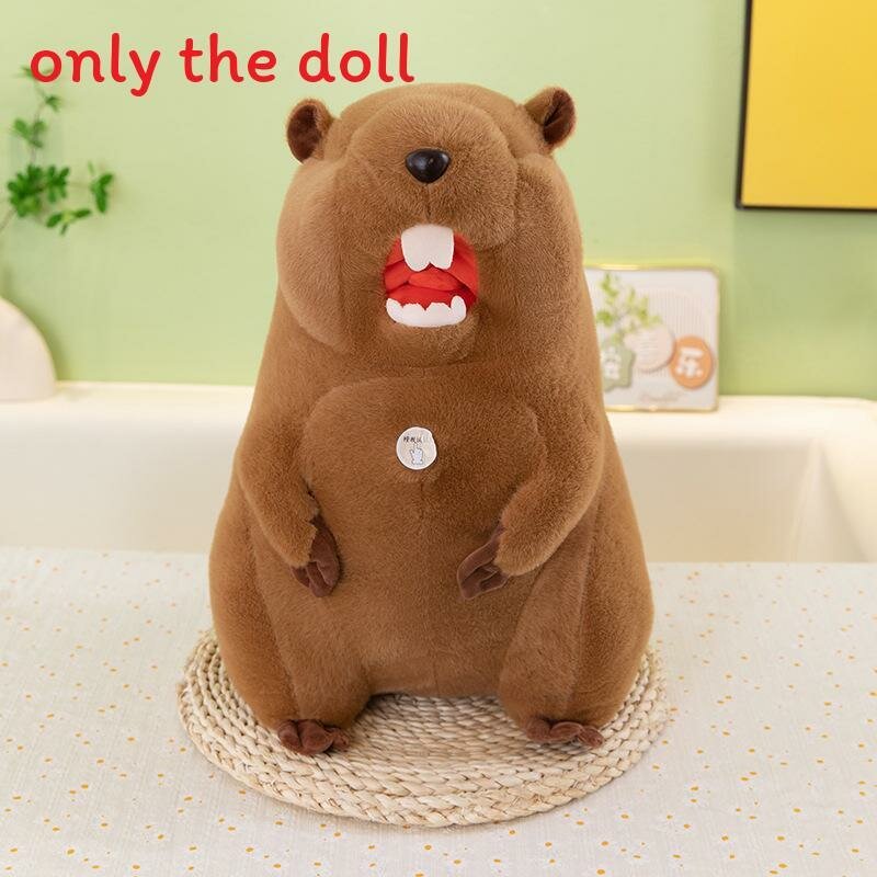 Плюшевый землеройка с голосом для детей путешествия и подарки 40 см