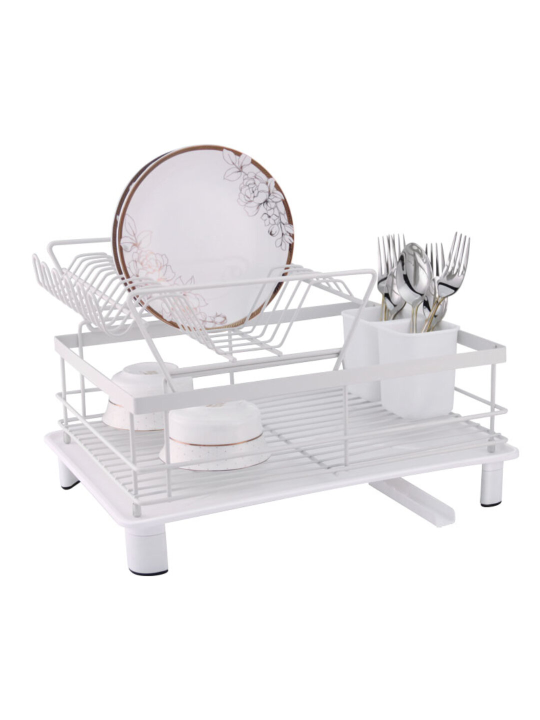 Haus Roland сушилка для посуды, металлический каркас, 2 цвета - Белый