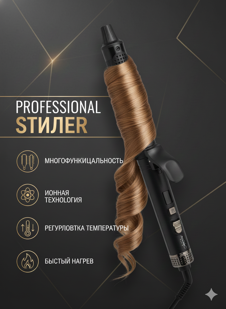 Плойка, выпрямитель, дорожный, для укладки, керамическое покрытие, — фото 1