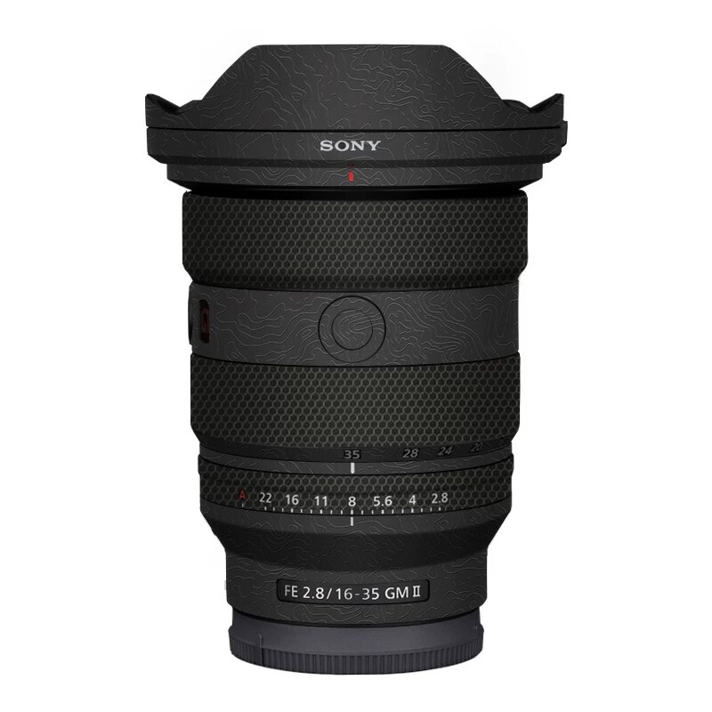 Защитная пленка для объектива Sony FE 16-35mm F2.8 GM II с черным рисунком уровня - Антицарапинная, высокая прозрачность