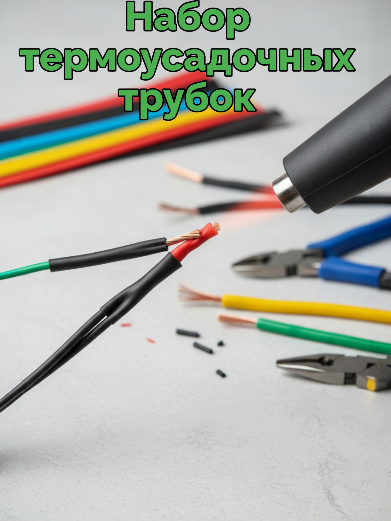 Набор термоусадочных трубок, 116шт, разные диаметры, полиолефин PEX