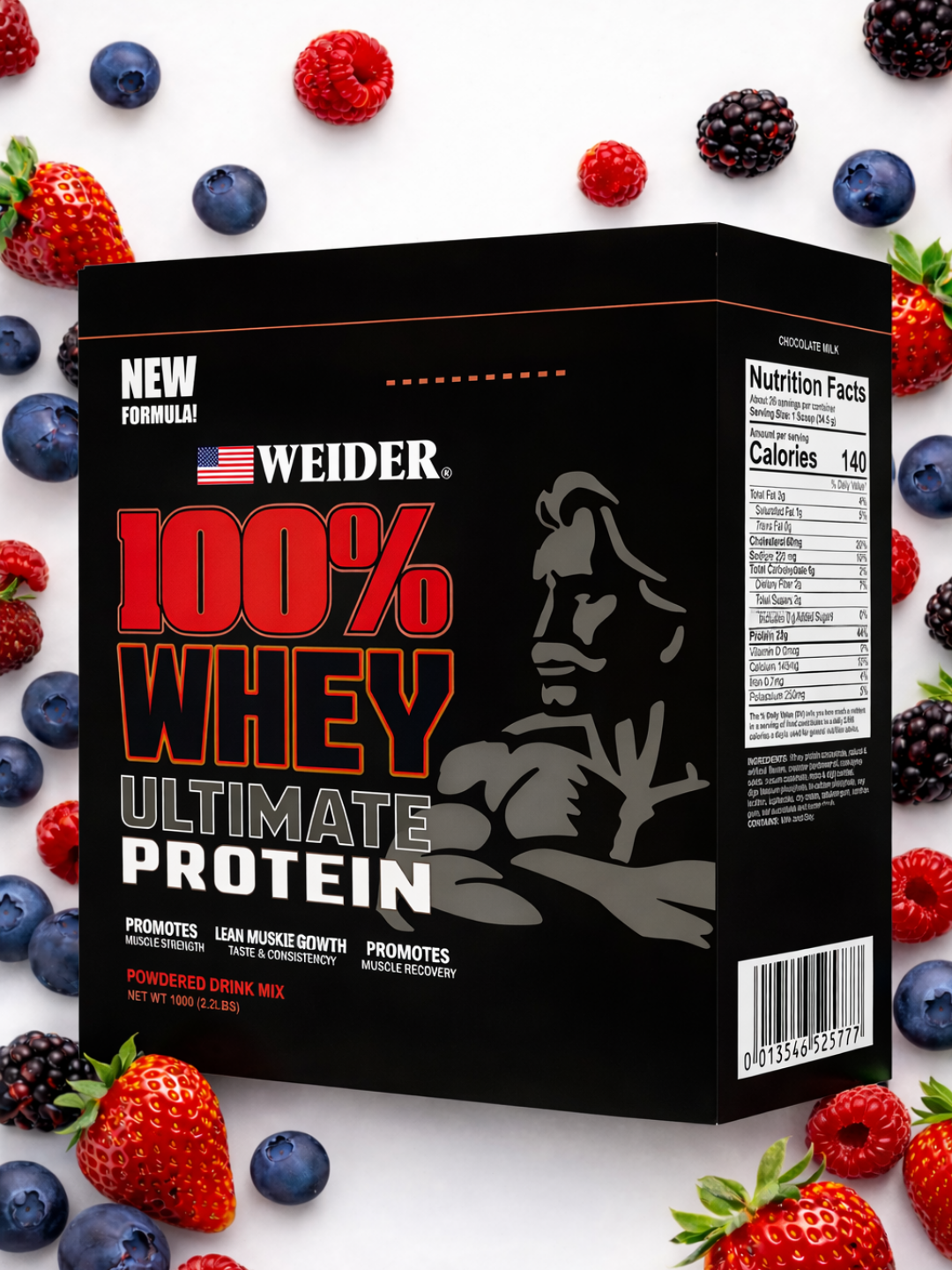 Протеин WHEY 100% Weider , сывороточный концентрат, без ГМО, Шоколад ,1 кг