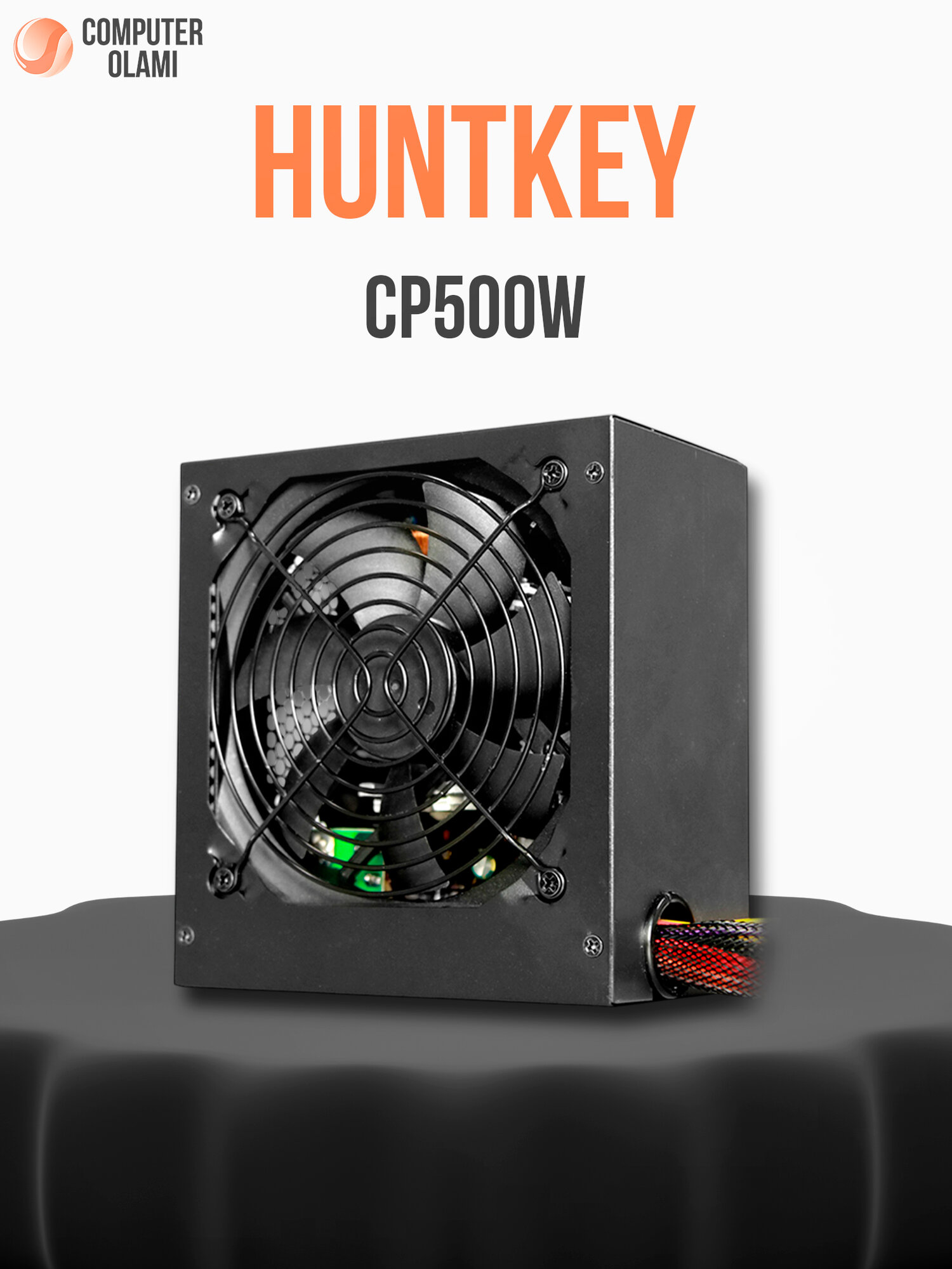 Блок питания PowerCase, ATX, 500 Вт, 24/4+4 pin CPU, 6+2 pin PCI-E, SATA, с защитами