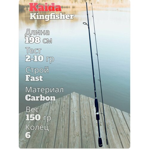 Спиннинг штекерный KingFisher Kaida тест 2-10 гр длина 198 см