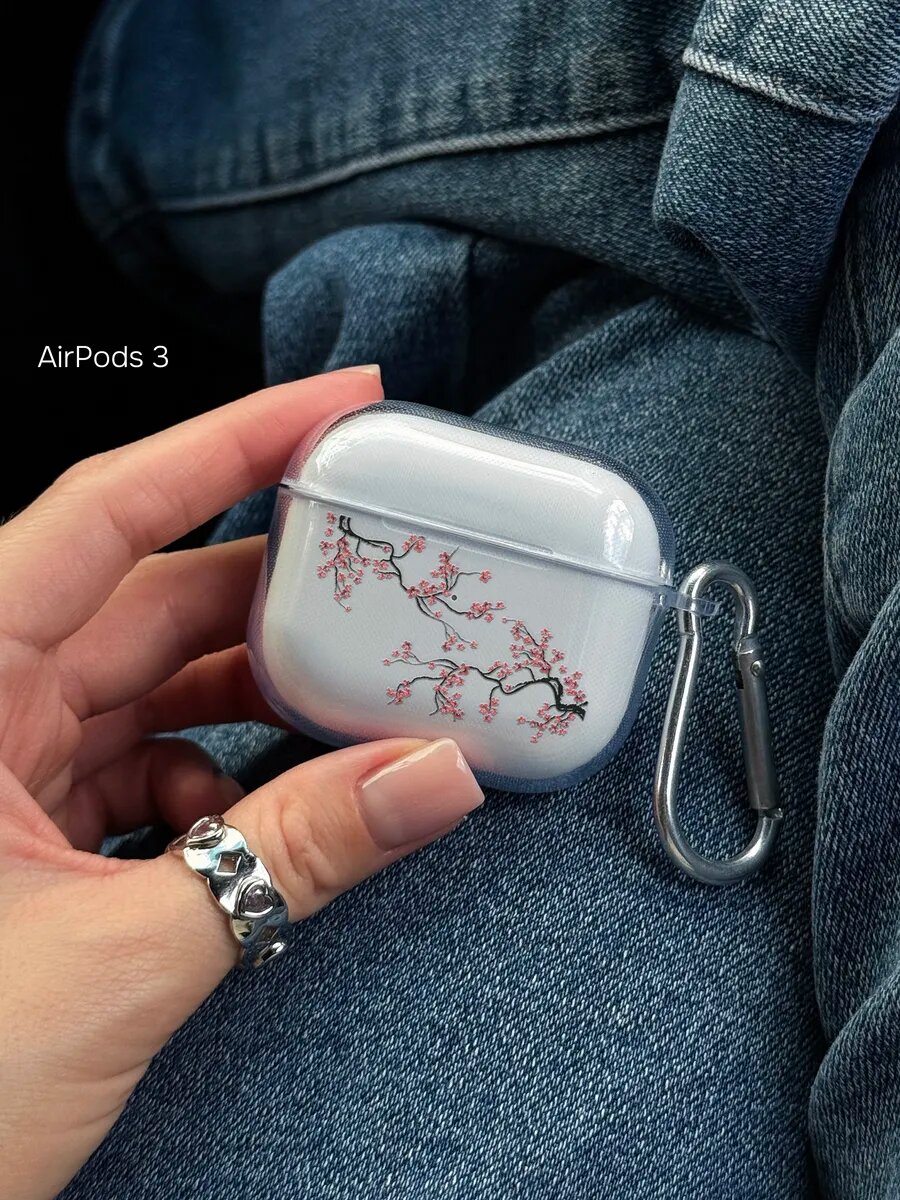Чехол на AirPods 3 с сакурой