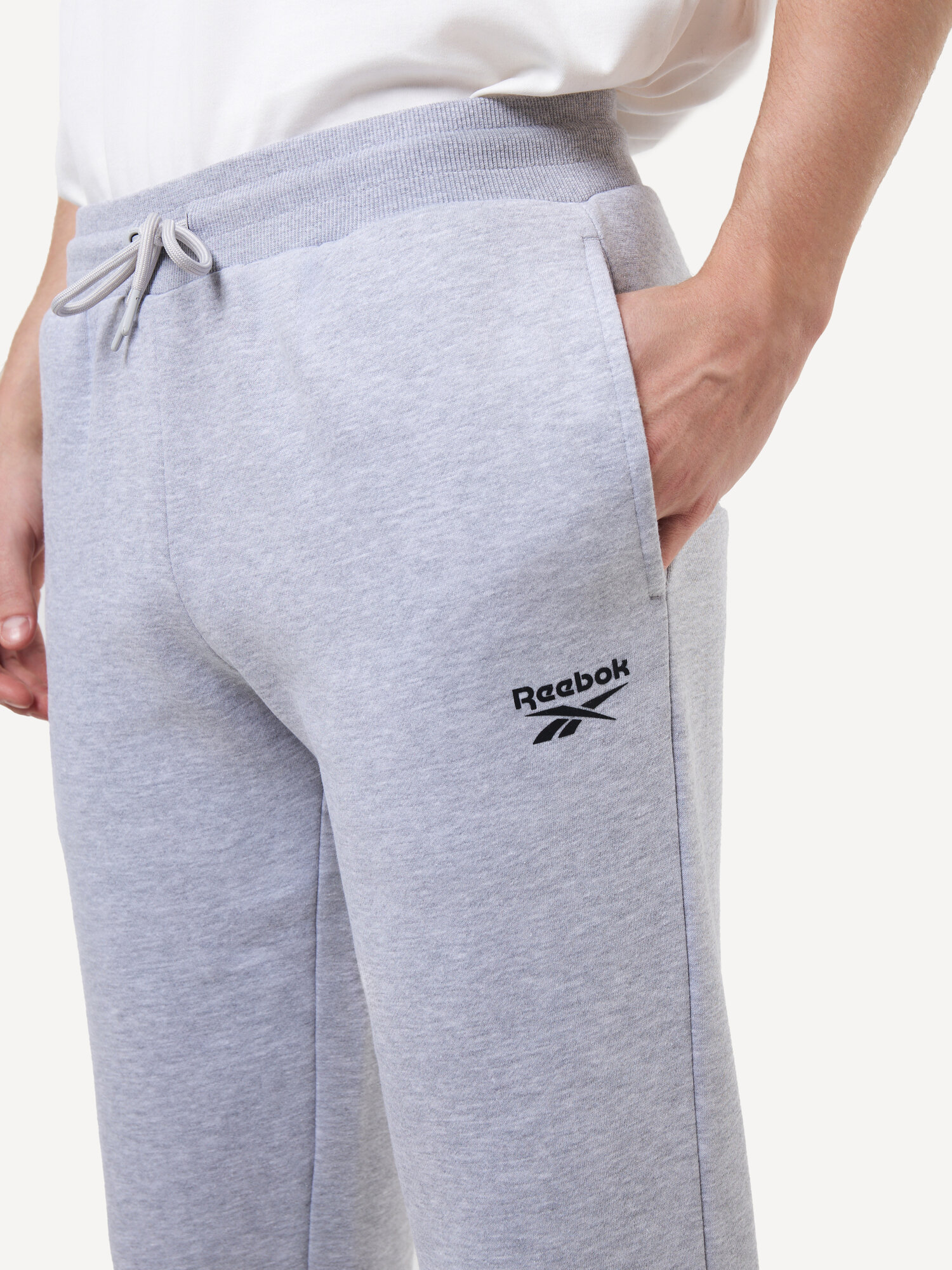 Брюки джоггеры Reebok, размер S INT, серый — фото 1