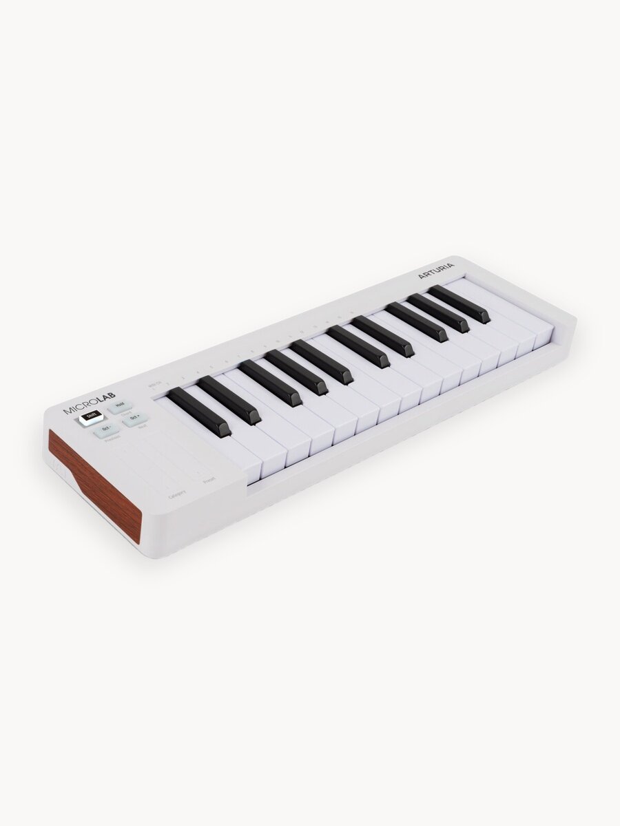 MIDI клавиатура Arturia MicroLab 3 White, 25 клавиш, чувствительных к скорости нажатия