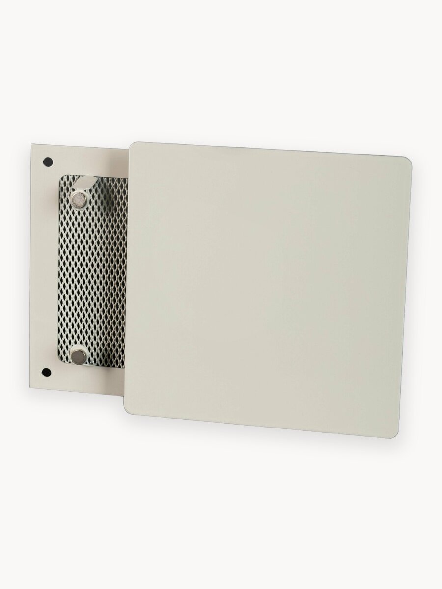 Решетка вентиляционная на магнитах съемная РД140 Бежевая металлическая, от производителя Родфер