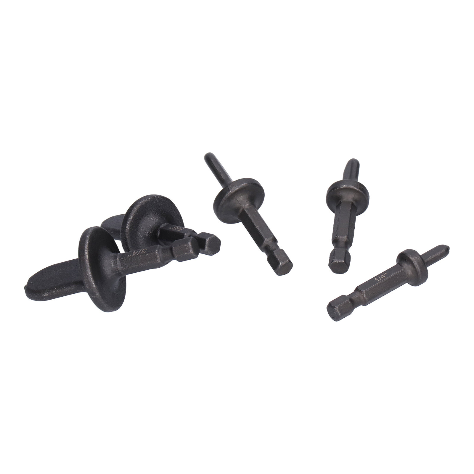 Фаскосниматели Для Труб 5Pcs Tube Expander Set 1/4in Hex Handle High Carbon Steel Pipe Swaging Bits for Air Conditioner
