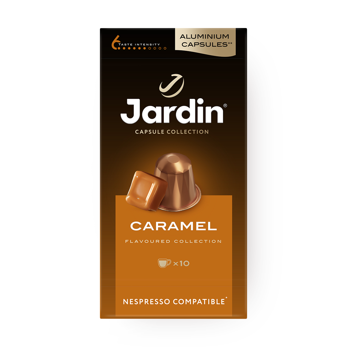 Кофе в капсулах JARDIN, с ароматом карамели, 10 капсул, средняя обжарка